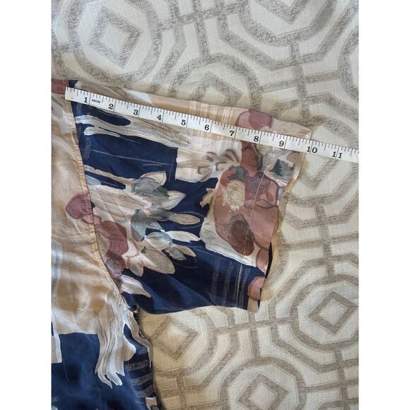 Stunt Collection Vintage 100% Silk Blouse Women’s M Floral‎ Print Shoulder Pads - Picture 5 of 10